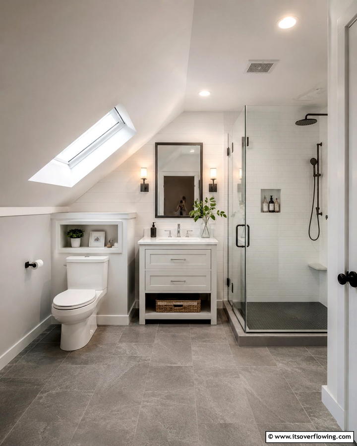 Efficient Layout Planning - 30 Attic Bathroom Ideas for Space-Saving Luxury