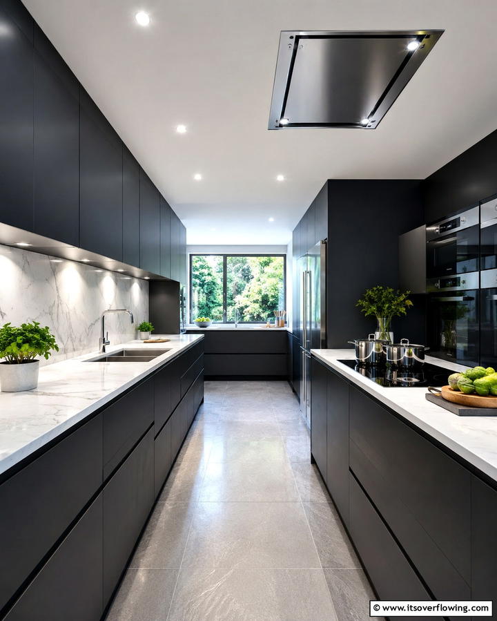 Efficient Ventilation Systems - 30 Galley Kitchen Ideas for Efficient and Stylish Layouts