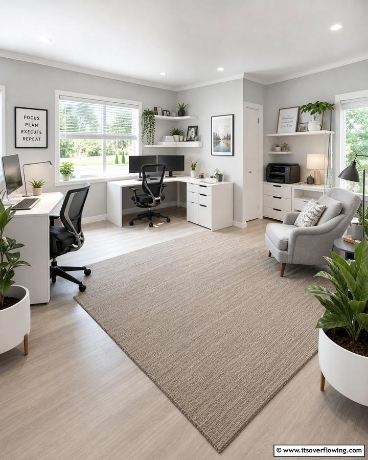 Efficient Workspace Layouts - 21 Modern Home Office Ideas for Productivity & Style