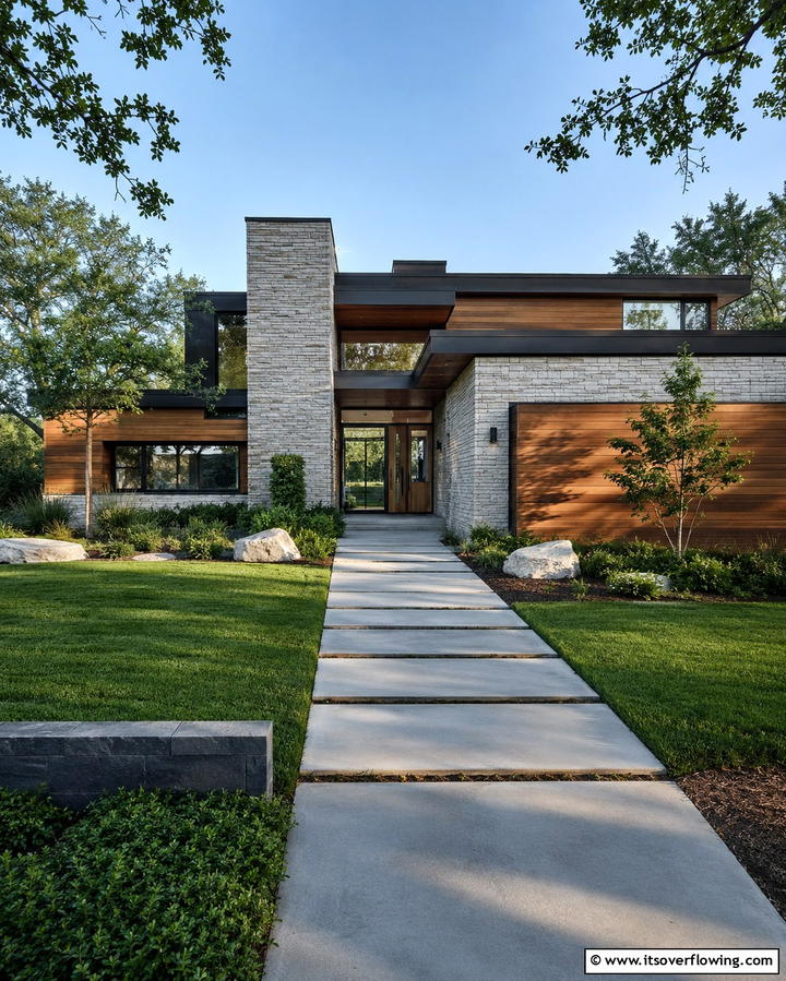Effortless Curb Appeal - 30 Minimalist House Exterior Ideas- Clean & Modern Designs