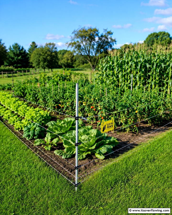 Electric Fence - 20 Practical Vegetable Garden Fence Ideas for Your Yard