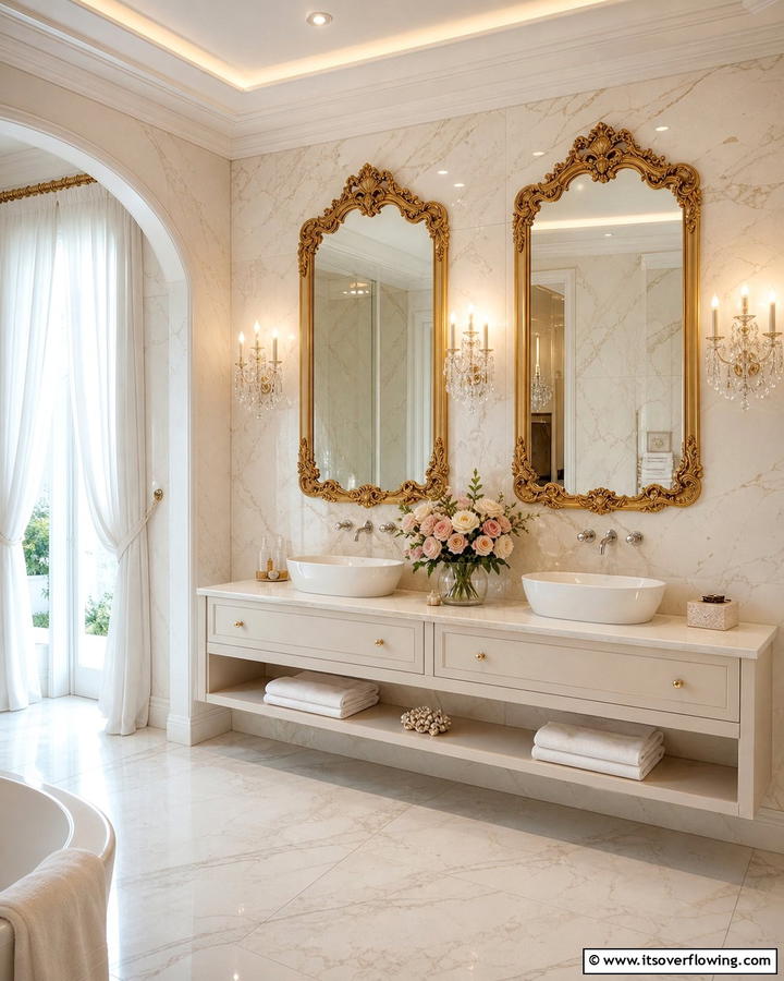 Elegant Bathroom Mirrors to Reflect Light - 17 Romantic Bathroom Ideas for a Luxurious Personal Retreat