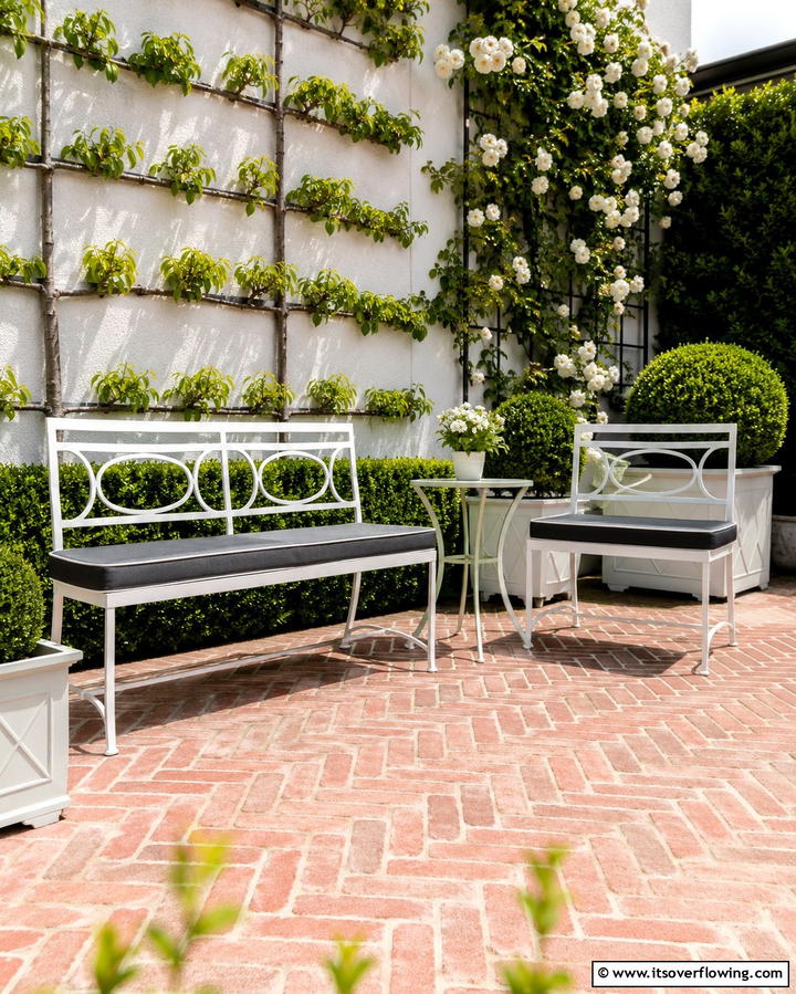 Elegant Bistro Benches - 30 Patio Furniture Ideas to Elevate Your Outdoor Space