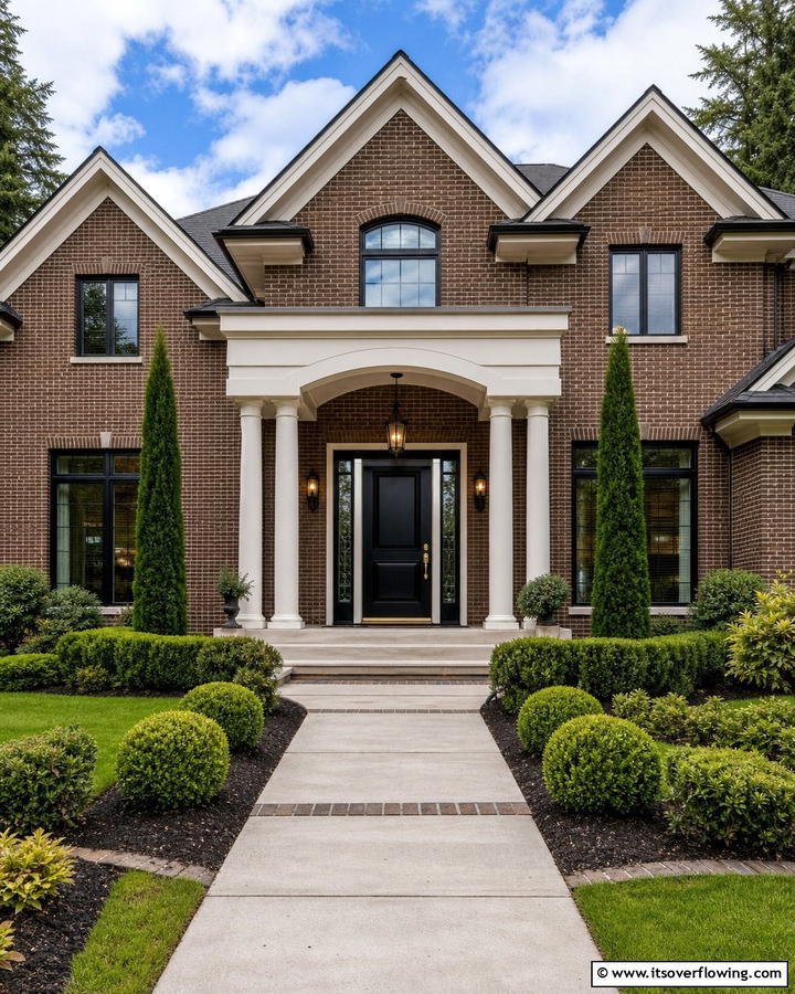 Elegant Black Front Door - 20 Brown House Front Door Colors for a Warm Welcome