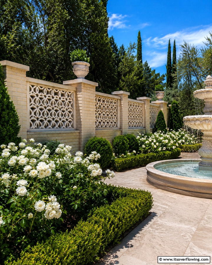 Elegant Brick Separator - 30 Classic Brick Fence Ideas for Timeless Outdoor Security & Charm