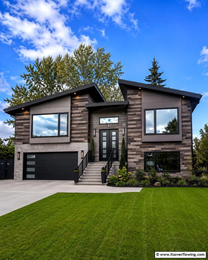 Elegant Brindle Texture - 30 Brown Exterior House Color Ideas for Warm Curb Appeal