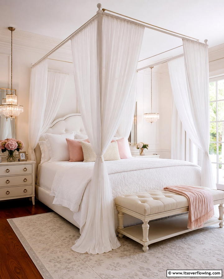 Elegant Canopy Bed for a Luxurious Touch - 25 Bedroom Ideas for Women to Reflect Personal Style