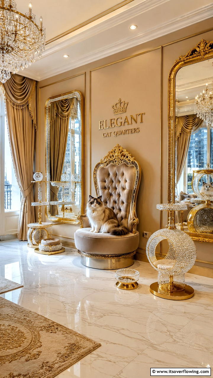 Elegant Cat Quarters - 30 Cat Room Ideas- Create a Purr-fect Space for Your Feline