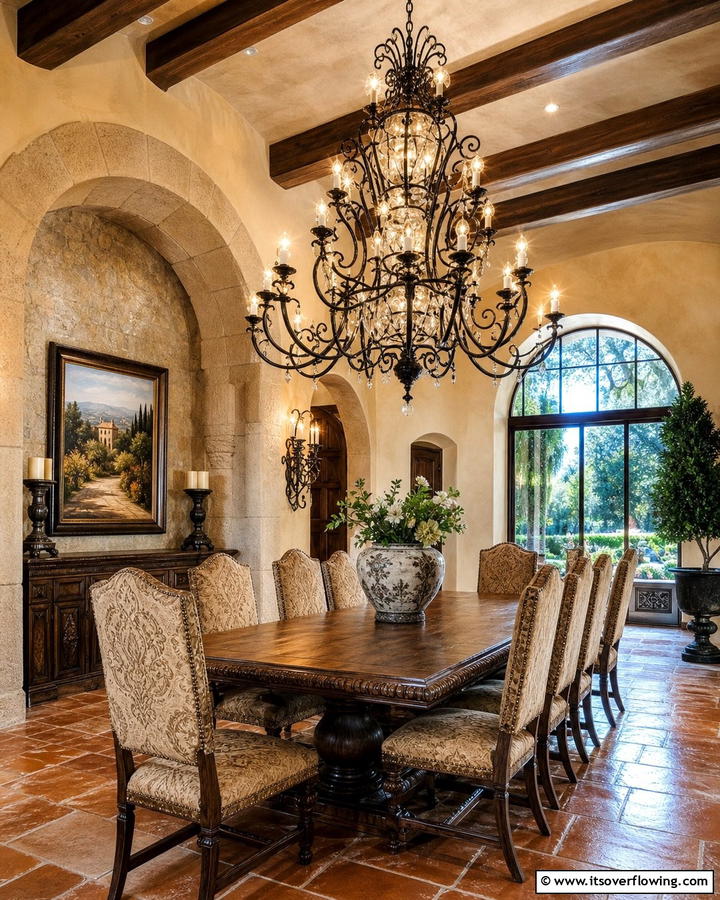 Elegant Chandeliers - 30 Tuscan Interior Design Ideas for Earthy Mediterranean Style