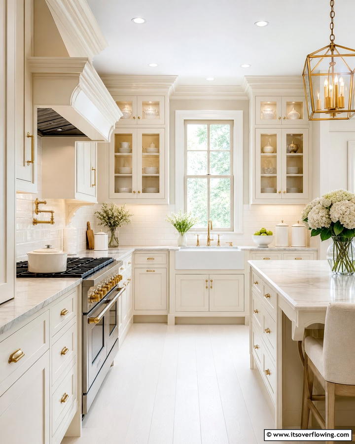 Elegant Creamy Neutrals - 21 Kitchen Cabinet Color Ideas for Bold & Subtle Styles