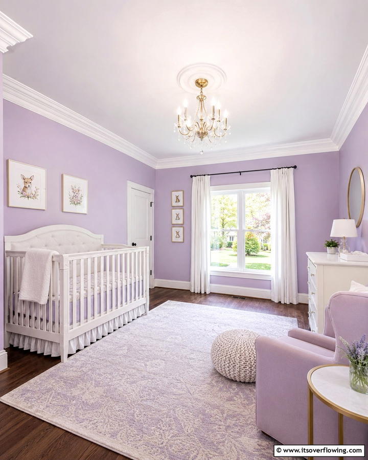Elegant Crown Molding - 25 Princess Nursery Ideas for a Magical Baby Room