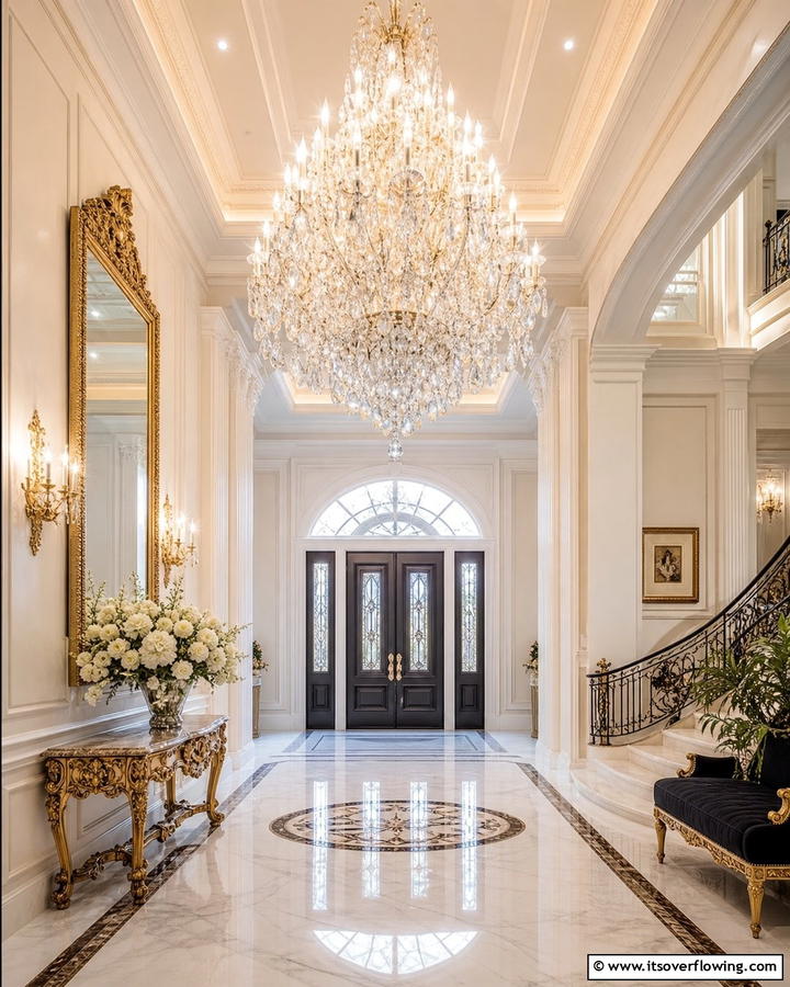 Elegant Crystal Chandeliers - 21 Entryway Lighting Ideas to Brighten Your Foyer