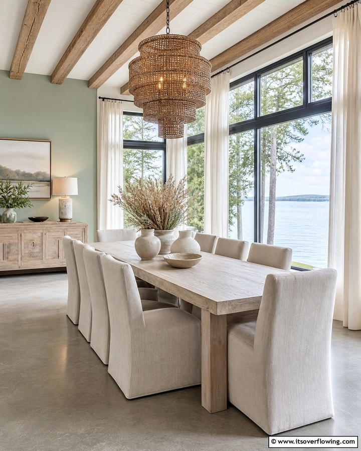 Elegant Dining Room Settings - 21 Lake House Decorating Ideas for Serene Waterfront Vibes