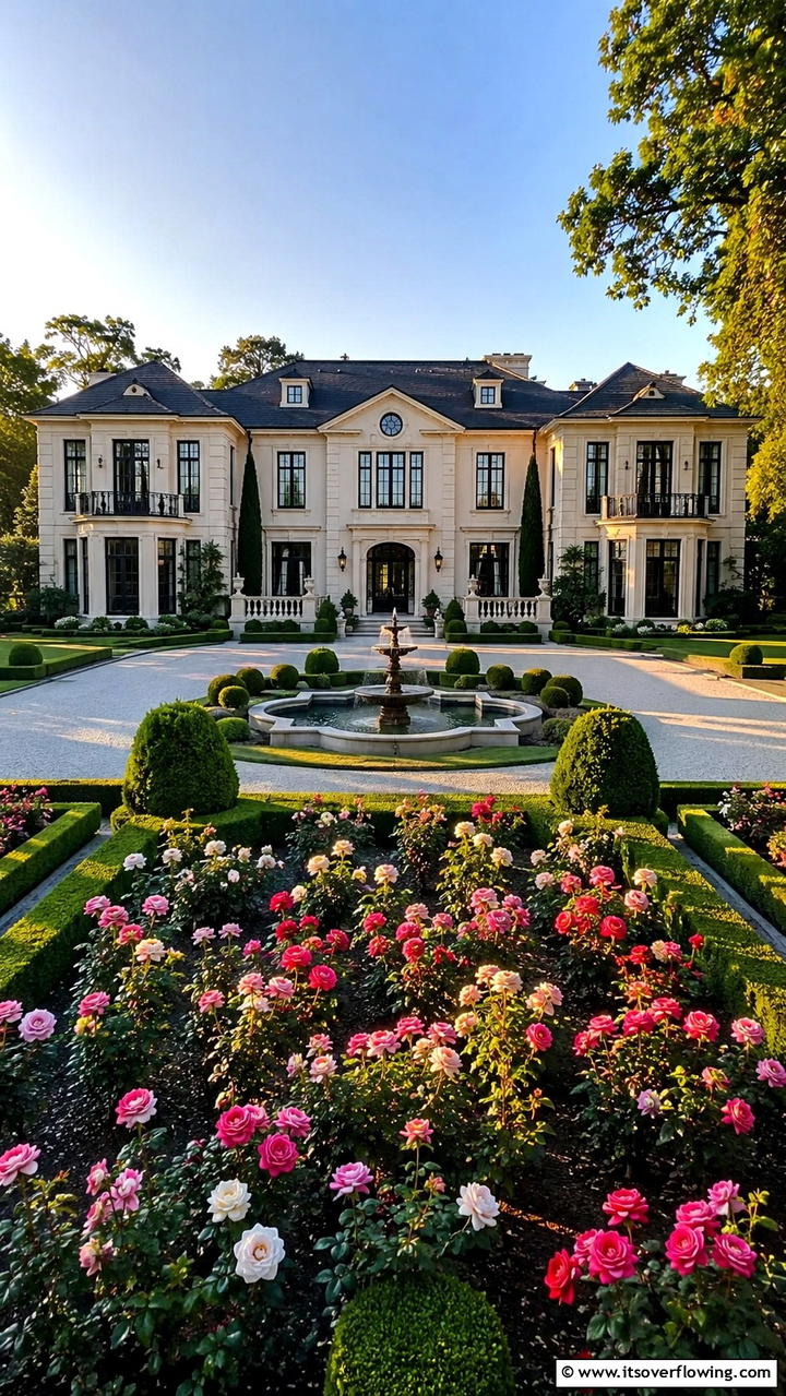 Elegant Estate with Black Windows - 30 Modern House Designs With Black Windows Inspiration