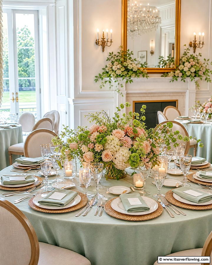 Elegant Floral Arrangements - 20 Round Table Decor Ideas for Stylish Dining Spaces