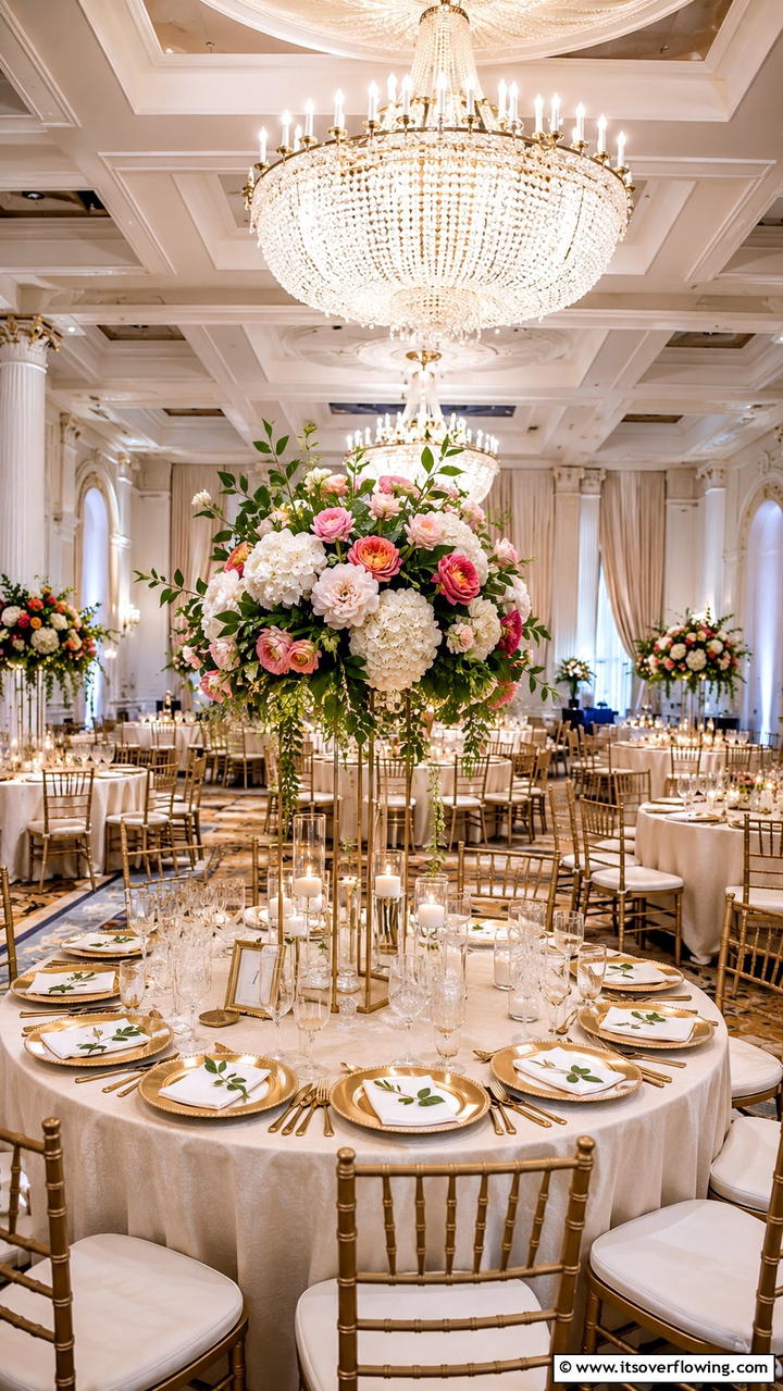 Elegant Floral Centerpieces - 21 Wedding Table Decoration Ideas for Memorable Celebrations