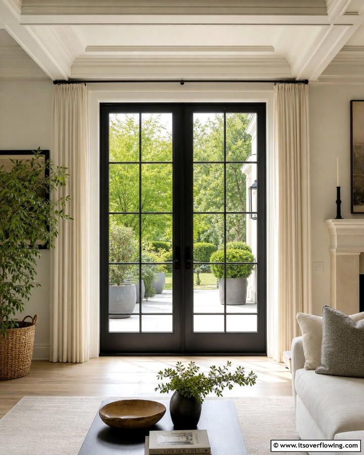 Elegant French Doors - 25 Nancy Meyers Interior Design Ideas- Timeless & Elegant