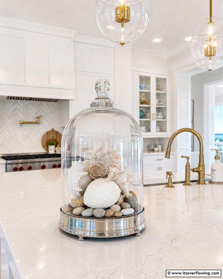 Elegant Glass Cloche Displays - 20 Kitchen Island Centerpiece Ideas for a Stunning Look