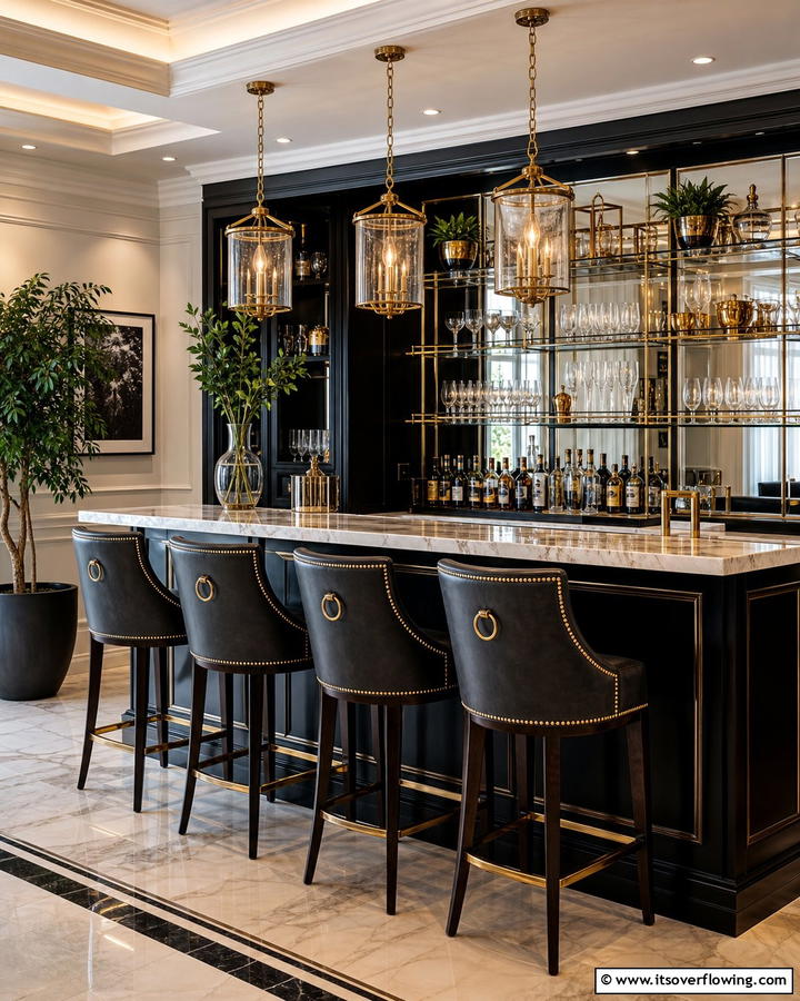 Elegant Home Bar - 30 Inspiring Home Decor Ideas to Refresh Your Living Space