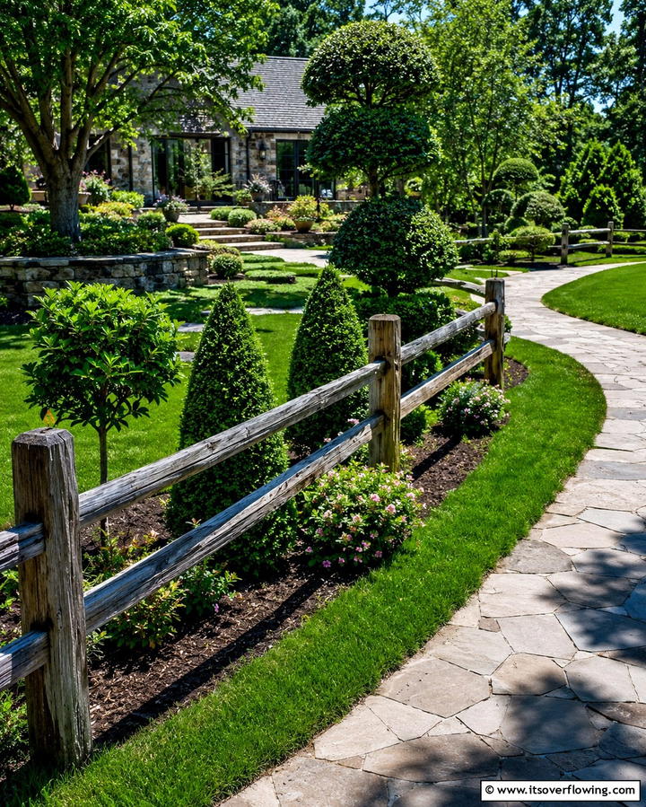 Elegant Landscaping Feature - 30 Split Rail Fence Ideas for Rustic Outdoor Boundaries