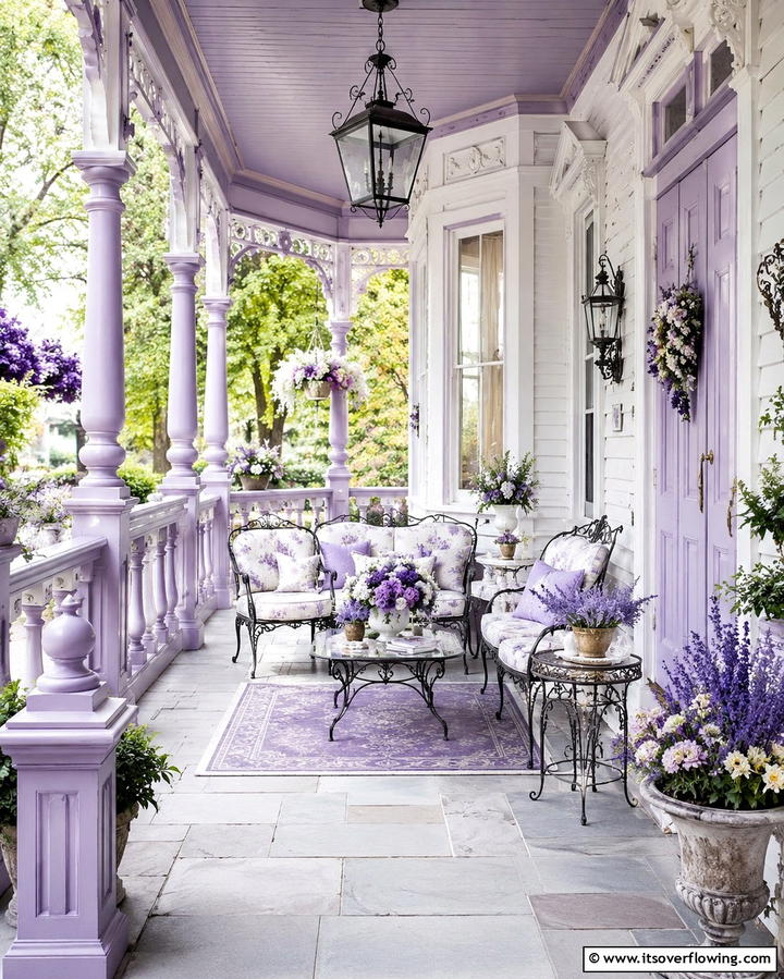 Elegant Lavender for Unique Flair - 30 Porch Paint Color Ideas for Inviting Entryways