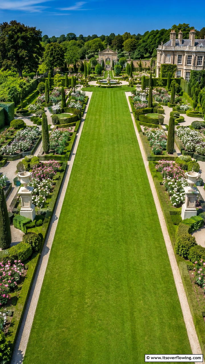 Elegant Lawn Promenade - 30 Stunning Garden Path Ideas to Guide Your Landscape