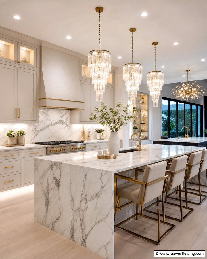 Elegant Lighting Designs - 21 Luxury Kitchen Ideas for a High-End Culinary Experience
