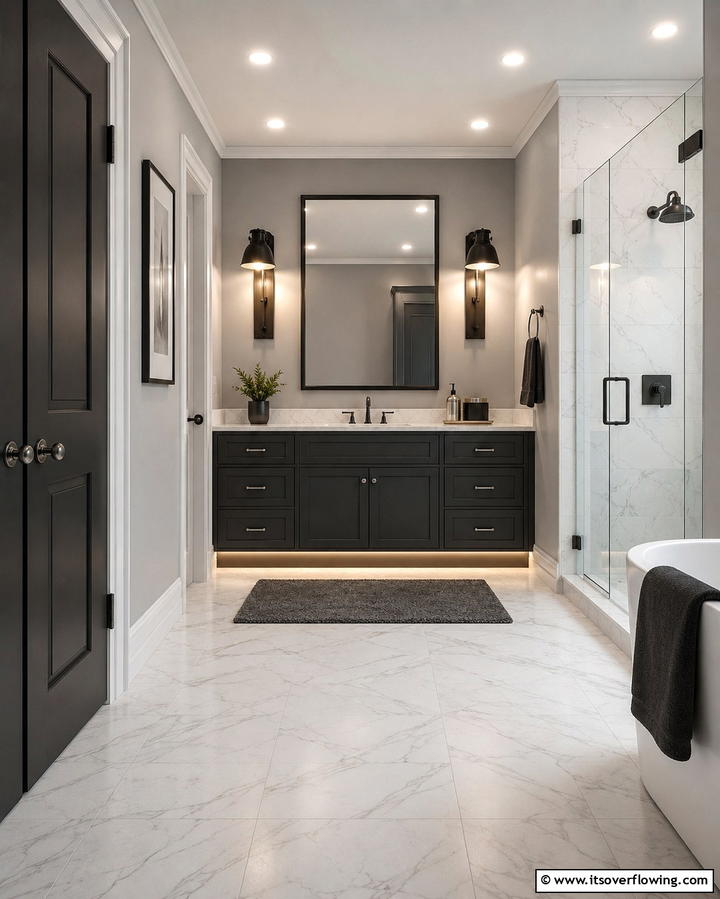 Elegant Lighting Fixtures - 25 Hall Bathroom Ideas for Small and Functional Spaces