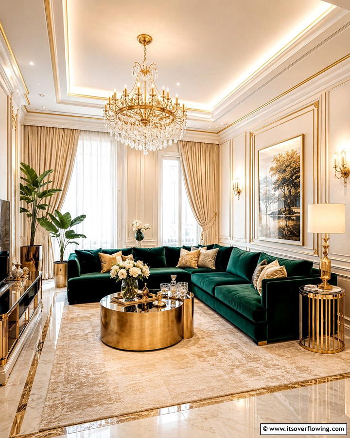 Elegant Luxe Layers - 30 Pinterest Living Room Decor Ideas for 2024 Trends