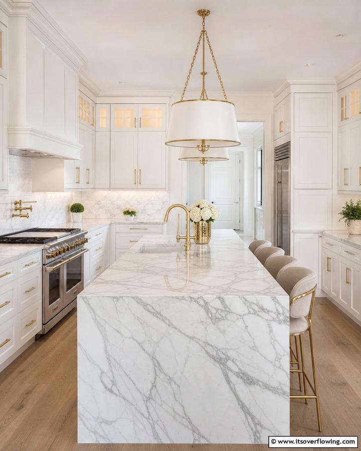 Elegant Marble Countertop Designs - 30 Kitchen Counter Decor Ideas to Elevate Your Space