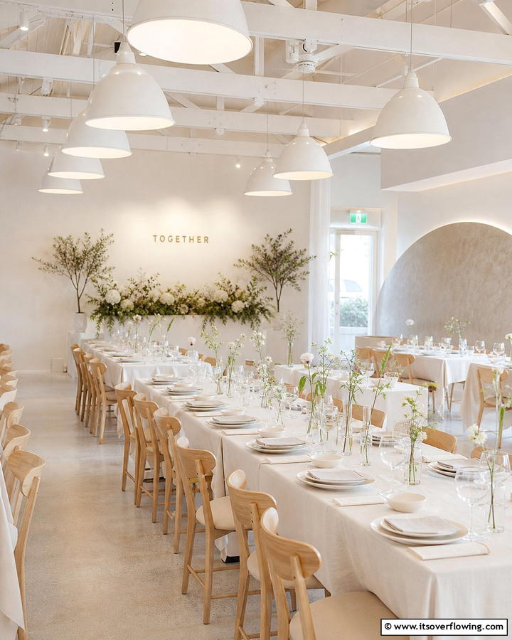Elegant Minimalist Setup - 21 Intimate Small Wedding Ideas for Memorable Celebrations
