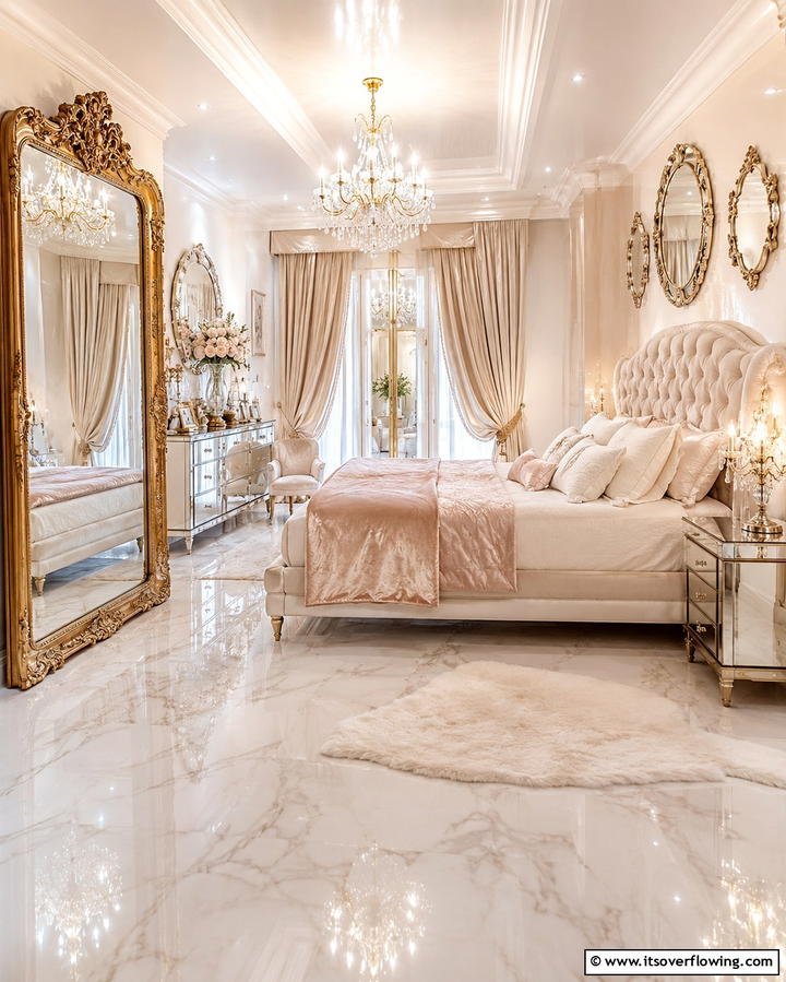 Elegant Mirror Reflections - 30 Romantic Bedroom Ideas to Create a Cozy Love Nest