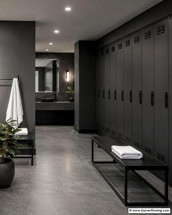 Elegant Monochrome Palette - 30 Locker Decor Ideas- Organize with Style at Home