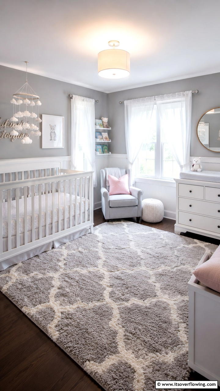 Elegant Nursery Design - 30 Grey and White House Interior Ideas- Minimalist Elegance