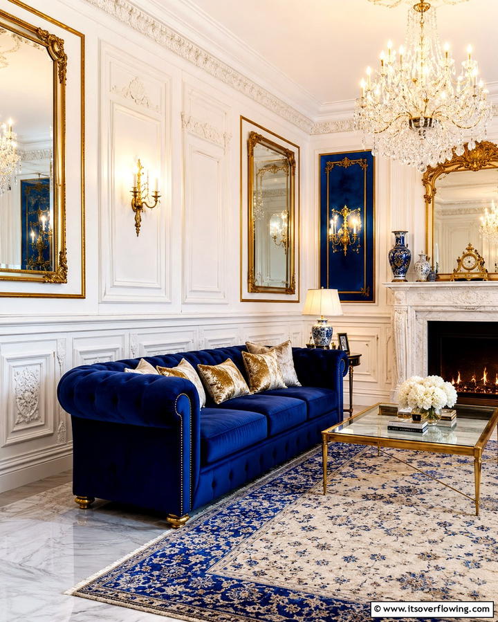 Elegant Ornate Wainscoting - 30 Elegant Living Room Wainscoting Ideas for Modern Homes