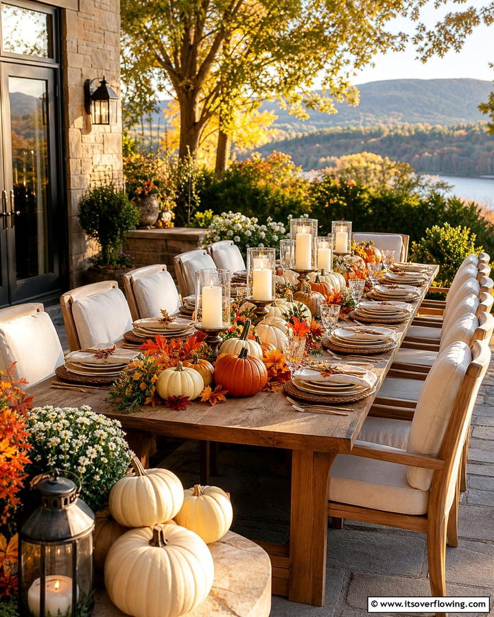 Elegant Outdoor Tablescapes - 21 Fall Outdoor Decorating Ideas for a Cozy Vibe