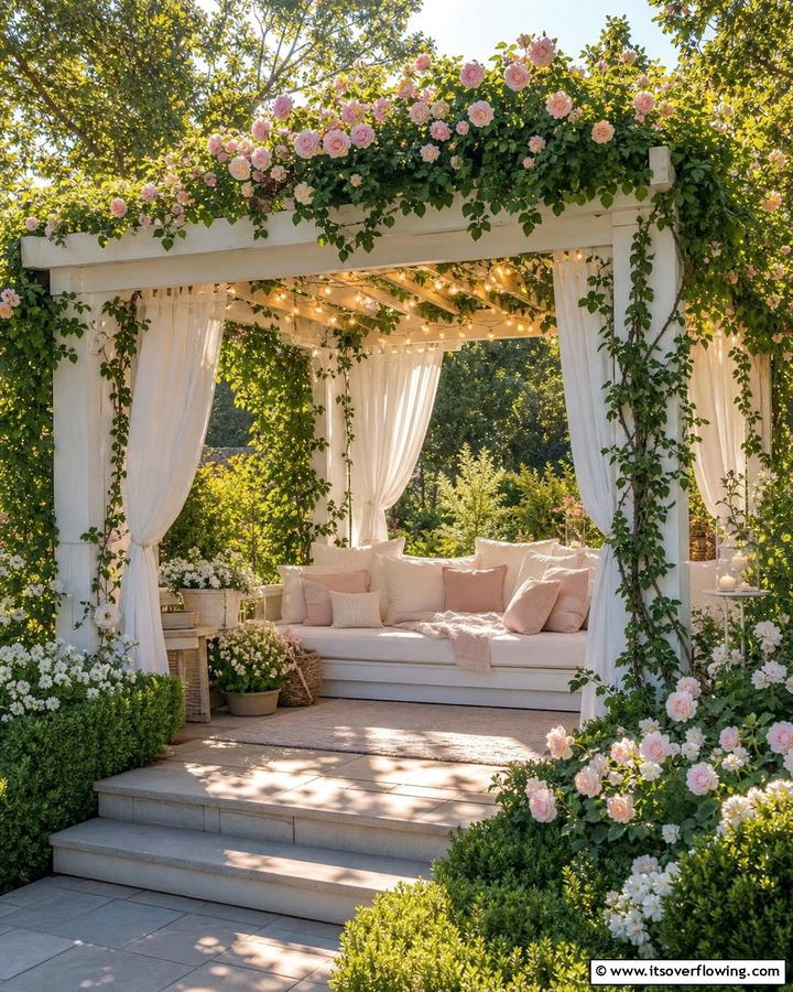Elegant Pergola Oasis - 21 Backyard Decor Ideas for Inviting Outdoor Entertaining