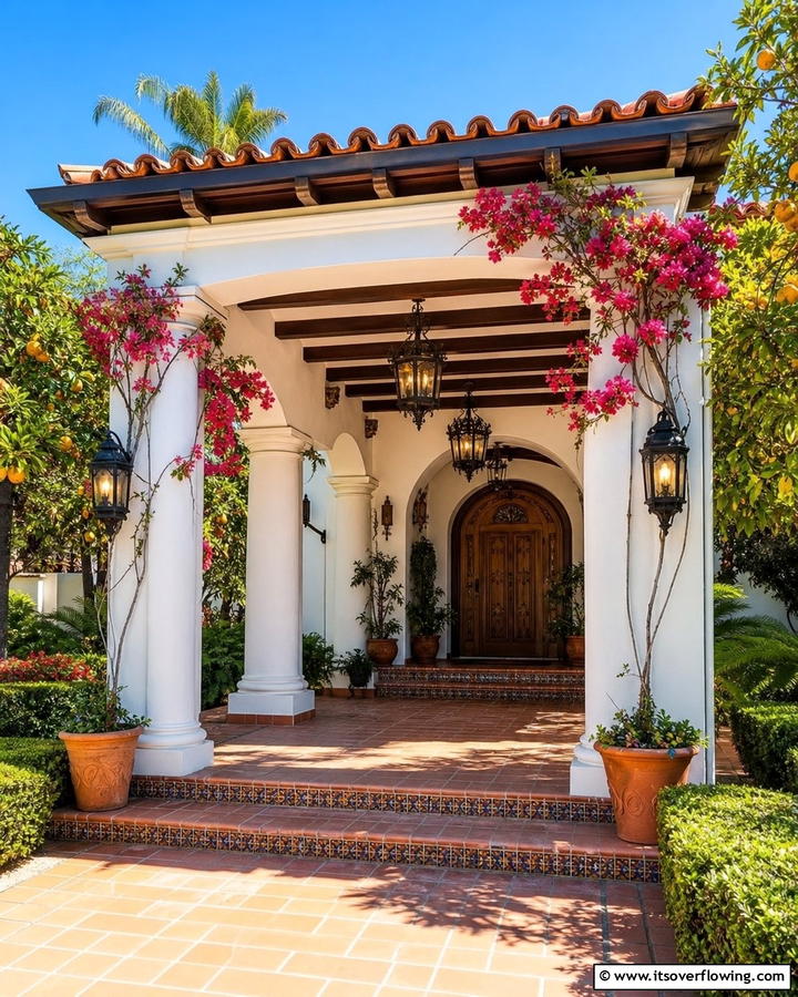 Elegant Portico Design - 21 Spanish Colonial Revival Architecture Design Tips