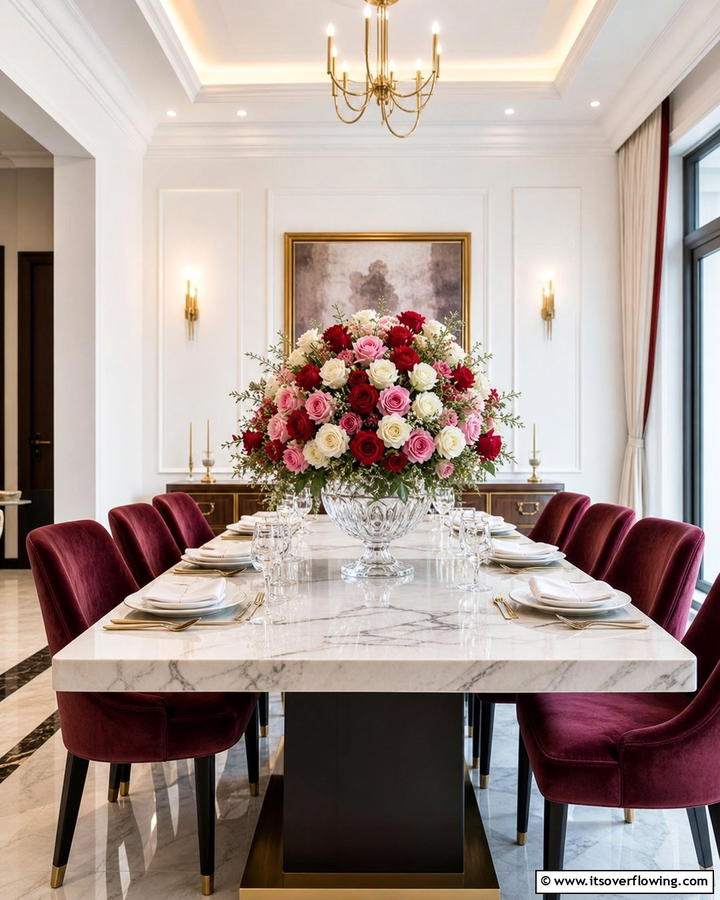 Elegant Rose Arrangement - 21 Flower Centerpiece Ideas for Elegant Tablescapes