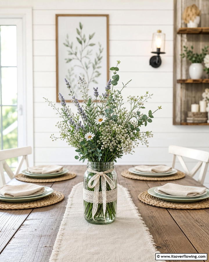 Elegant Rustic Simplicity - 30 Charming Mason Jar Centerpiece Ideas for Every Season