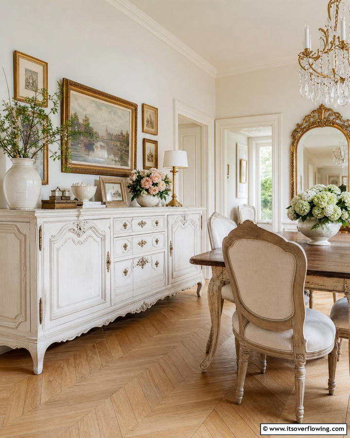 Elegant Sideboard Styles - 21 French Country Dining Room Ideas for Elegance