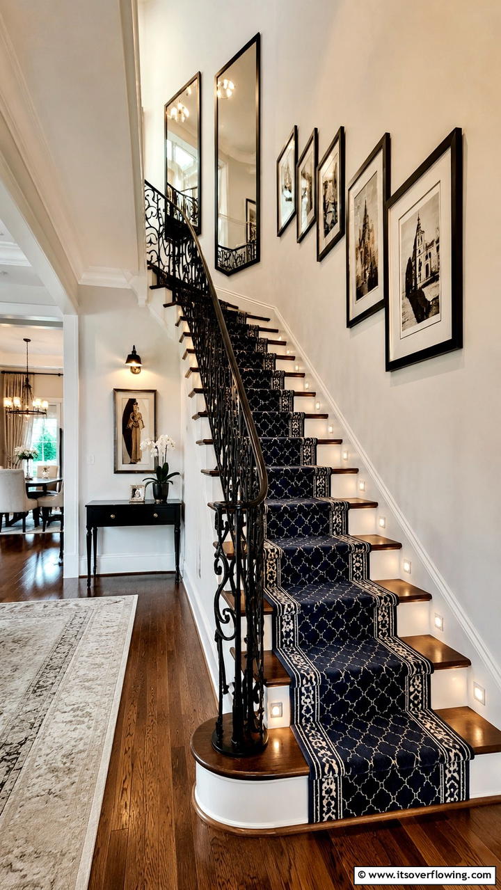 Elegant Staircase Styling - 30 Unique House Decor Ideas to Transform Your Interior