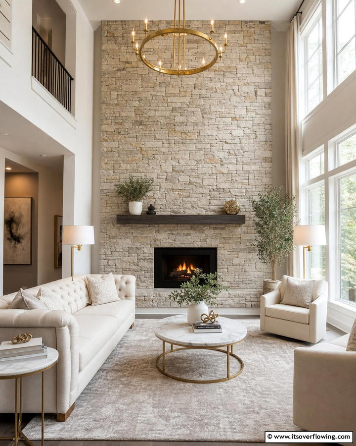 Elegant Stone Cladding - 30 Wall Covering Ideas to Transform Your Interior Design