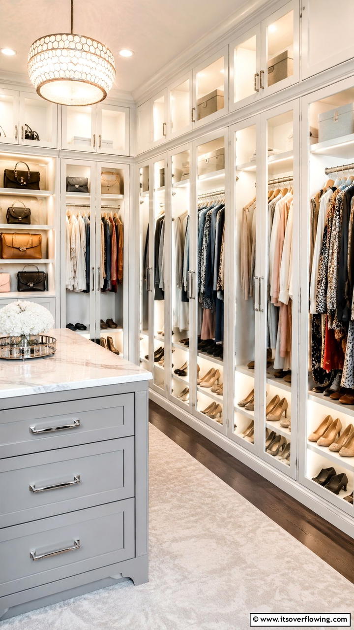 Elegant Storage Cabinets - 30 Dressing Room Ideas for Organized Luxury