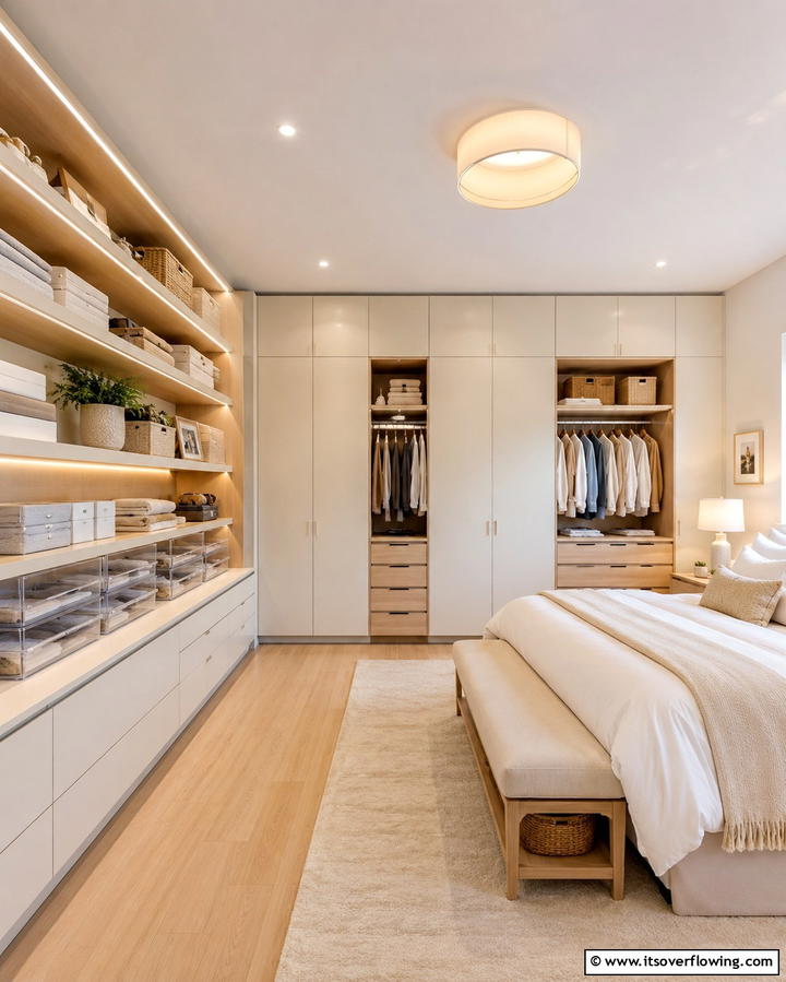 Elegant Storage Solutions - 30 Minimalist Clean Girl Room Ideas for a Clutter-Free Space