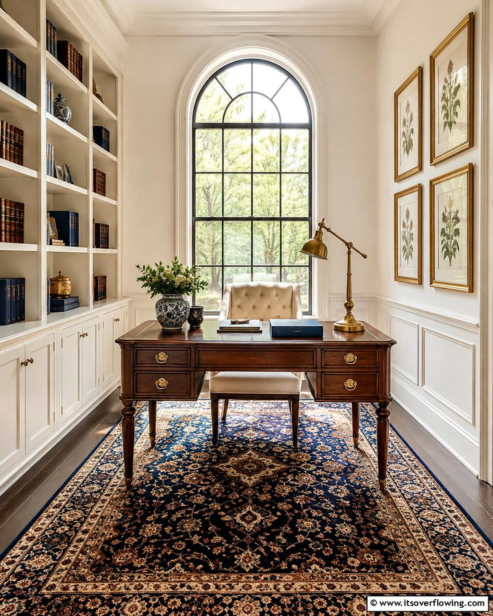 Elegant Study Nook - 30 Preppy Room Ideas for a Classic and Polished Home Look