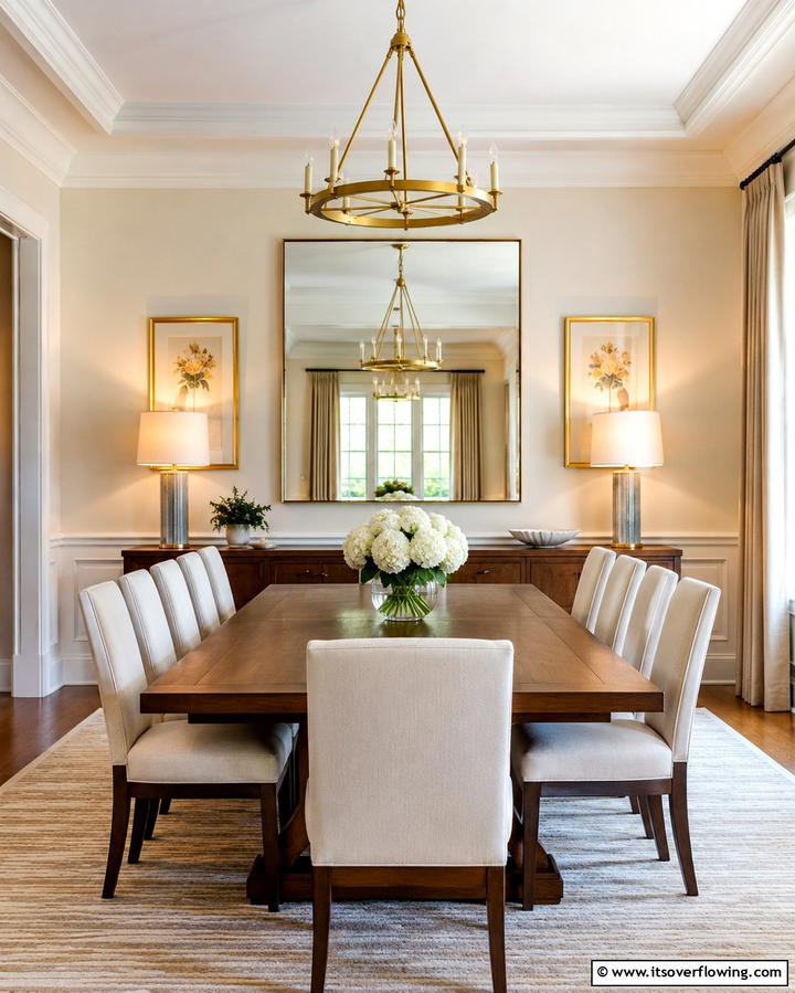 Elegant Symmetry - 30 Stunning Dining Room Mirror Ideas for Elegance