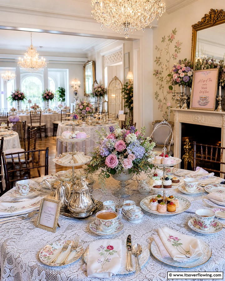 Elegant Tea Party Wedding Shower - 21 Fun Wedding Shower Ideas to Celebrate the Couple