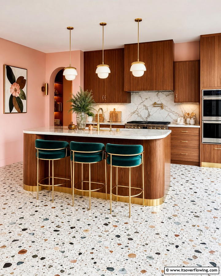 Elegant Terrazzo Flooring - 25 Kitchen Flooring Ideas for Durability and Style