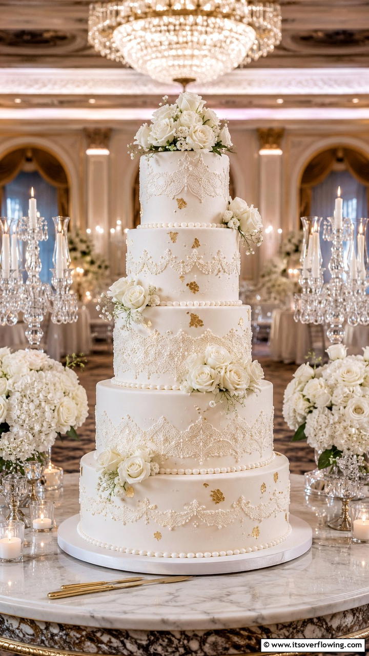Elegant Tiered Cake - 21 Delicious Wedding Dessert Ideas for a Sweet Celebration
